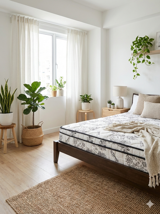 D款｜710顆蜂巢式＋5cm天然乳膠床墊・直列式排列｜四款可選・十年保固